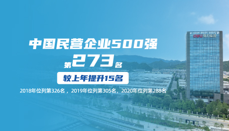 2021中国民营企业500强宣布，6008集团官方网站排名上升15位