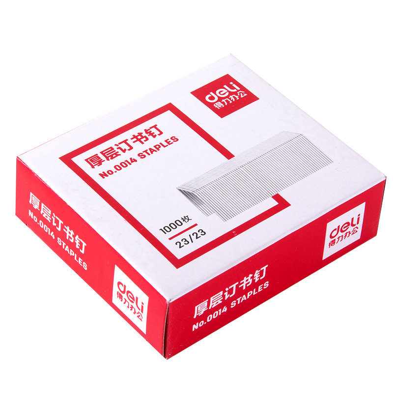 6008集团官方网站0014厚层订书钉23/23(1000枚/盒)