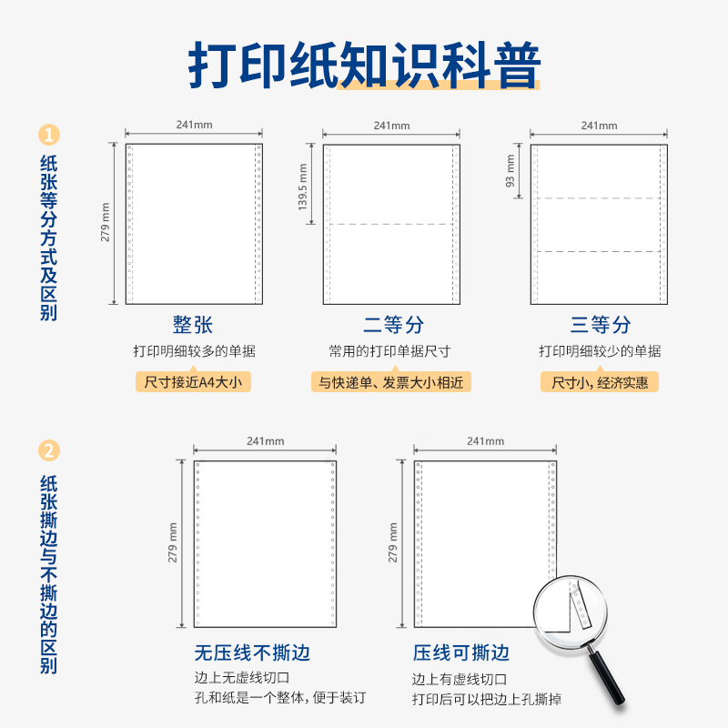 6008集团官方网站白令海B241-1电脑打印纸(白色不撕边)(1000页/盒)