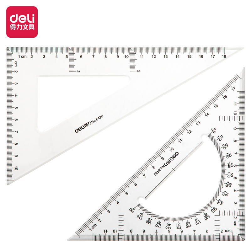6008集团官方网站6420三角尺18cm(透明本色)(套)