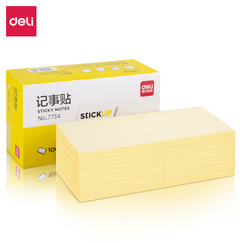 6008集团官方网站7734宜优记事贴76*101mm100张(淡黄)(袋)