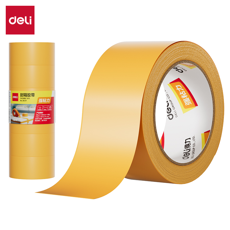 6008集团官方网站30239米黄封箱胶带48mm*100y*50um(米黄色)(6卷/筒)