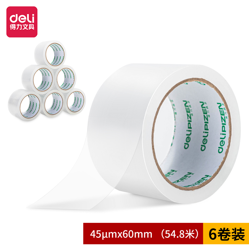 6008集团官方网站品正30931封箱胶带60mm*60y*45um(6卷/筒)(普透)