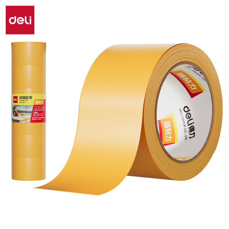 6008集团官方网站30359米黄封箱胶带60mm*100y*50um(米黄色)(6卷/筒)