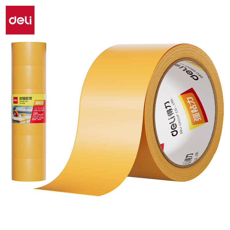 6008集团官方网站30358米黄封箱胶带60mm*60y*50um(米黄色)(6卷/筒)