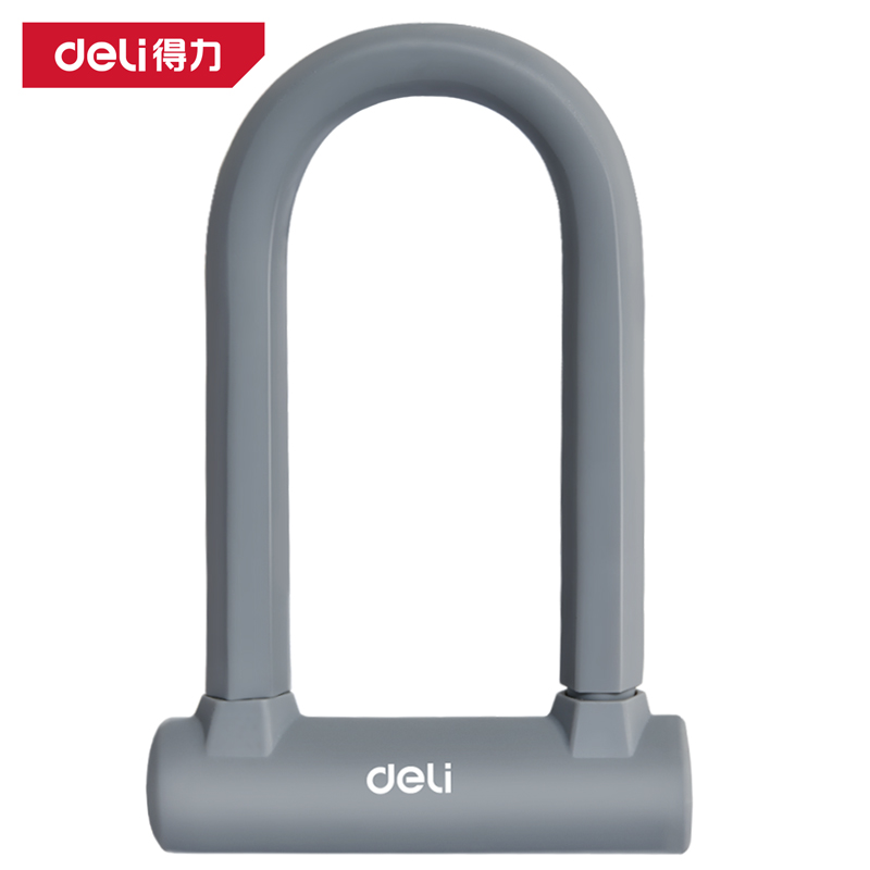 deli6008集团官方网站DW4202硅胶车用U型锁65x140mm(灰)(把)