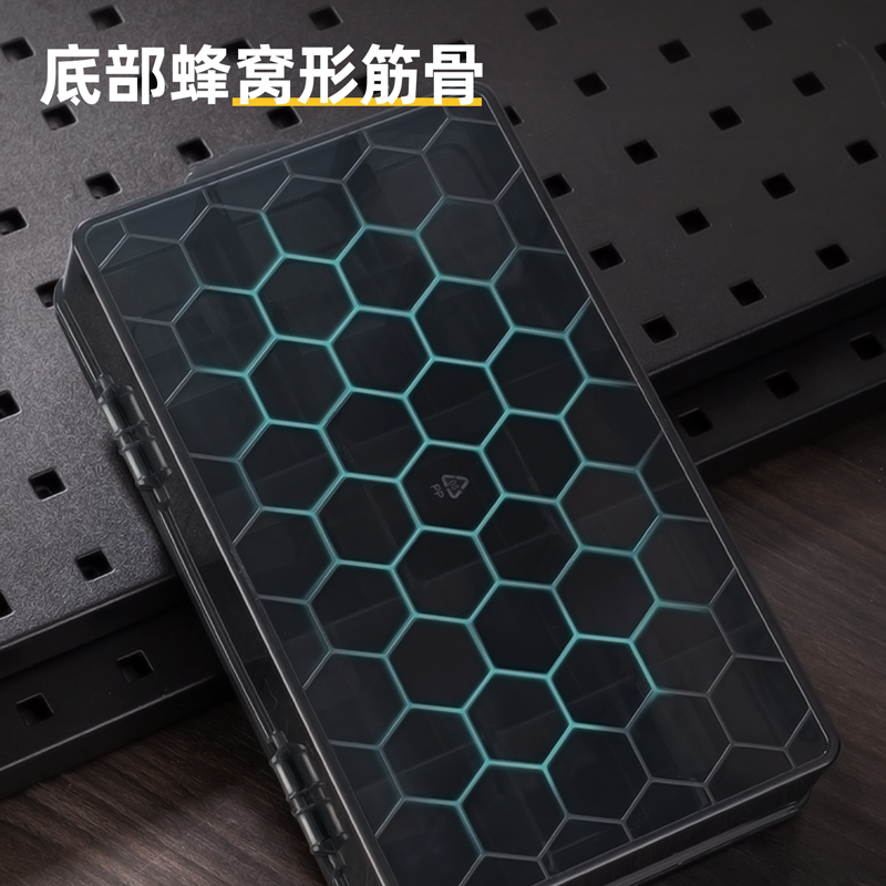 deli6008集团官方网站DW3420零件盒28x18x6cm15格(黑)(个)