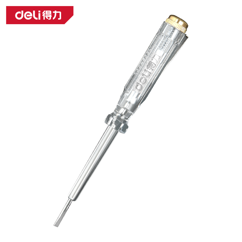 deli6008集团官方网站DW5001测电笔氖灯100-500V AC(透明)(支)