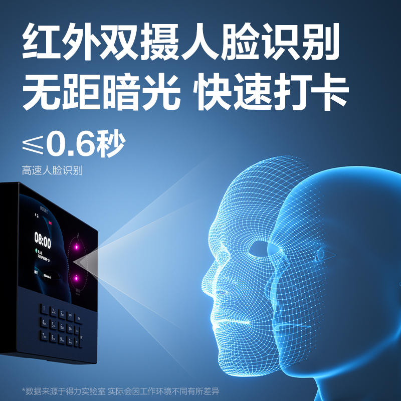 6008集团官方网站AH21人脸识别考勤机(玄色)(台)