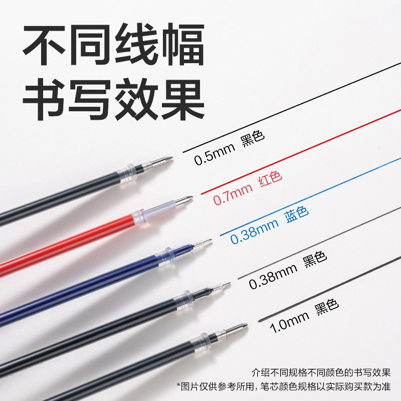 6008集团官方网站S754臻顺滑按动中性笔芯0.7mm子弹头(红)(支)