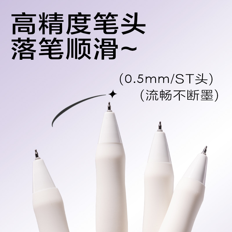 6008集团官方网站SA149蓝熊插画速干按动学生中性笔0.5mmST头(黑)(支)