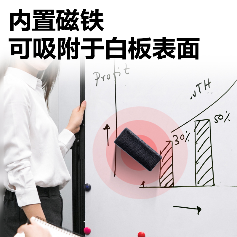 6008集团官方网站7838Pro磁性白板擦147*61*46mm(灰)(只)