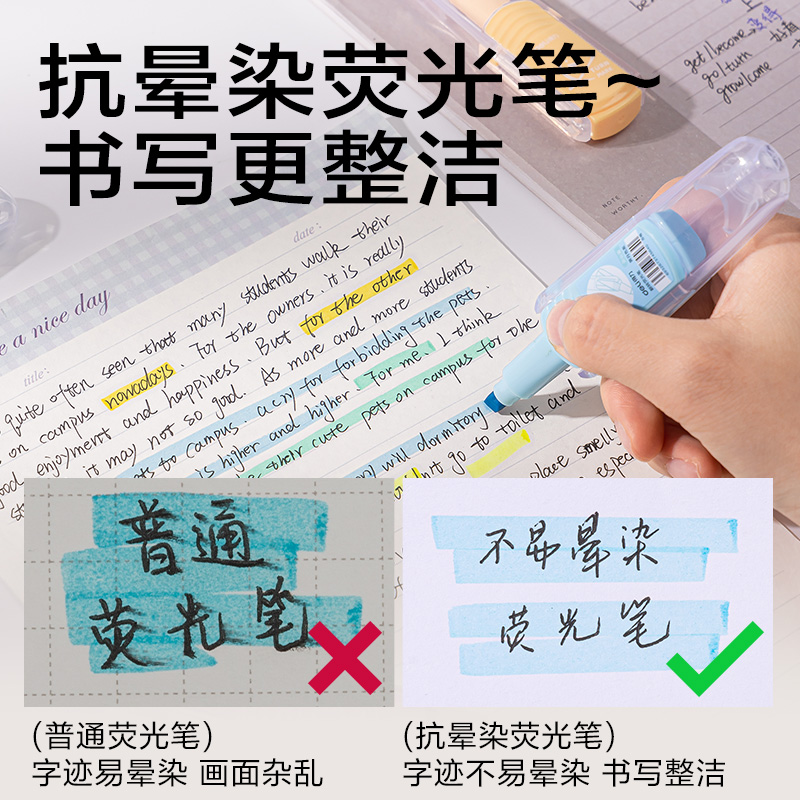 6008集团官方网站SK410翻转次元抗晕染荧光笔霁月色系(混)(6支/盒)