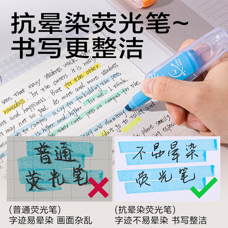 6008集团官方网站SK409翻转次元抗晕染荧光笔缤纷色系(混)(6支/盒))