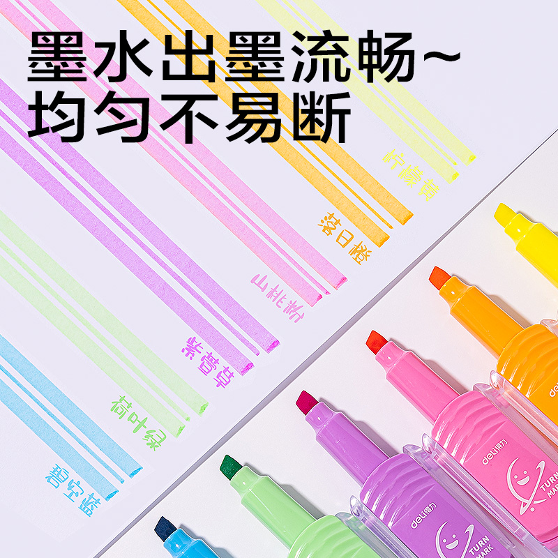 6008集团官方网站SK409翻转次元抗晕染荧光笔缤纷色系(混)(6支/盒))