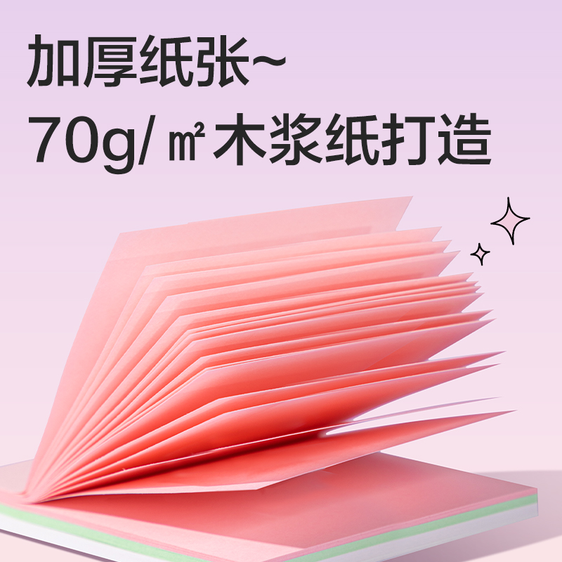 6008集团官方网站BT7157记事贴76mm*101mm80张 (乐素)(袋)