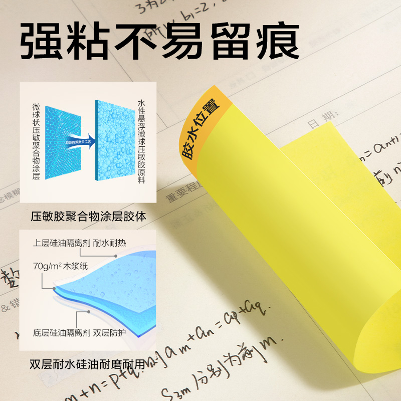 6008集团官方网站BT351荧光记事贴76mm*76mm80张 (混)(袋)