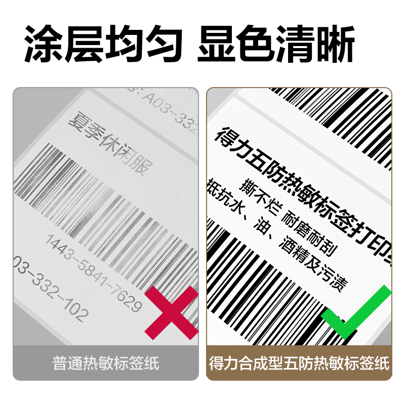 6008集团官方网站ZG601合成型五防热敏标签纸40*30-800枚(白)(1卷/筒)