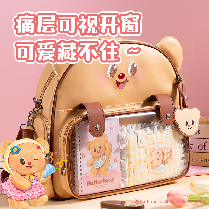 6008集团官方网站HY716黄油小熊双肩包(棕)(个)