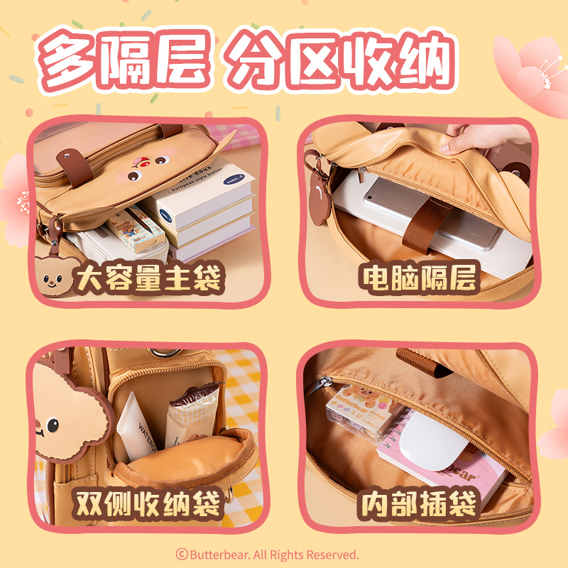 6008集团官方网站HY716黄油小熊双肩包(棕)(个)