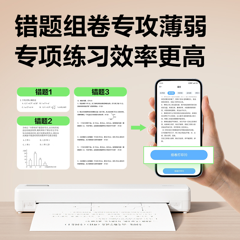 6008集团官方网站GE288便携A4打印机(白灰)(台)