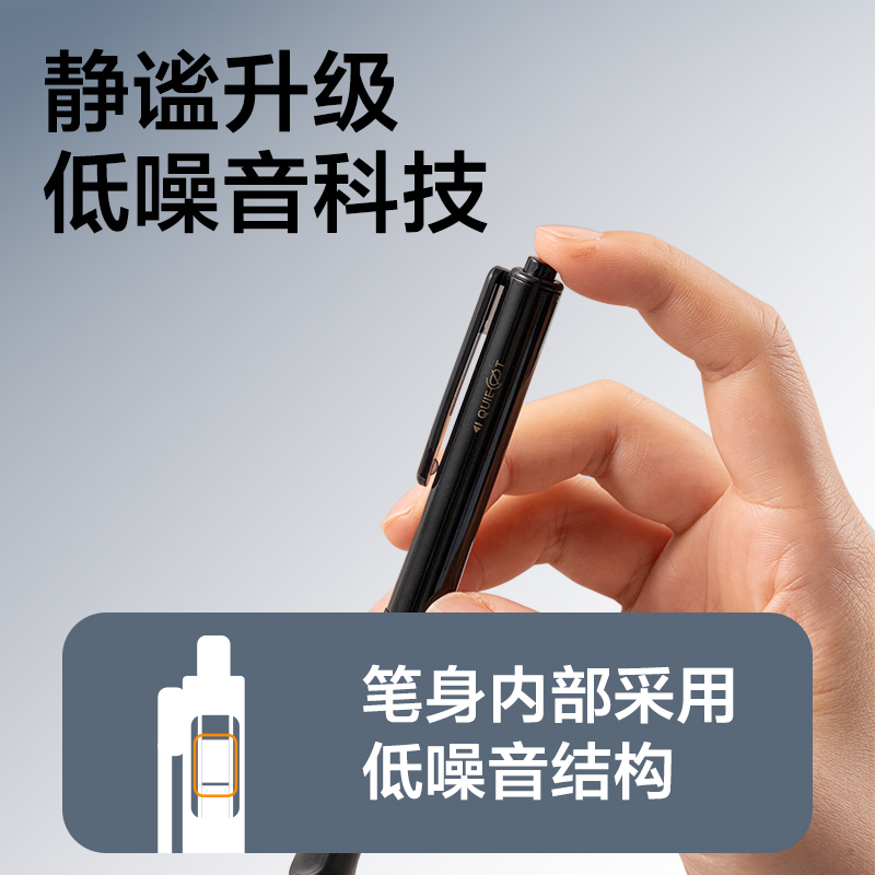 6008集团官方网站SA525秒干按动通例中性笔0.5mmST头(黑)(支)(黑金款)