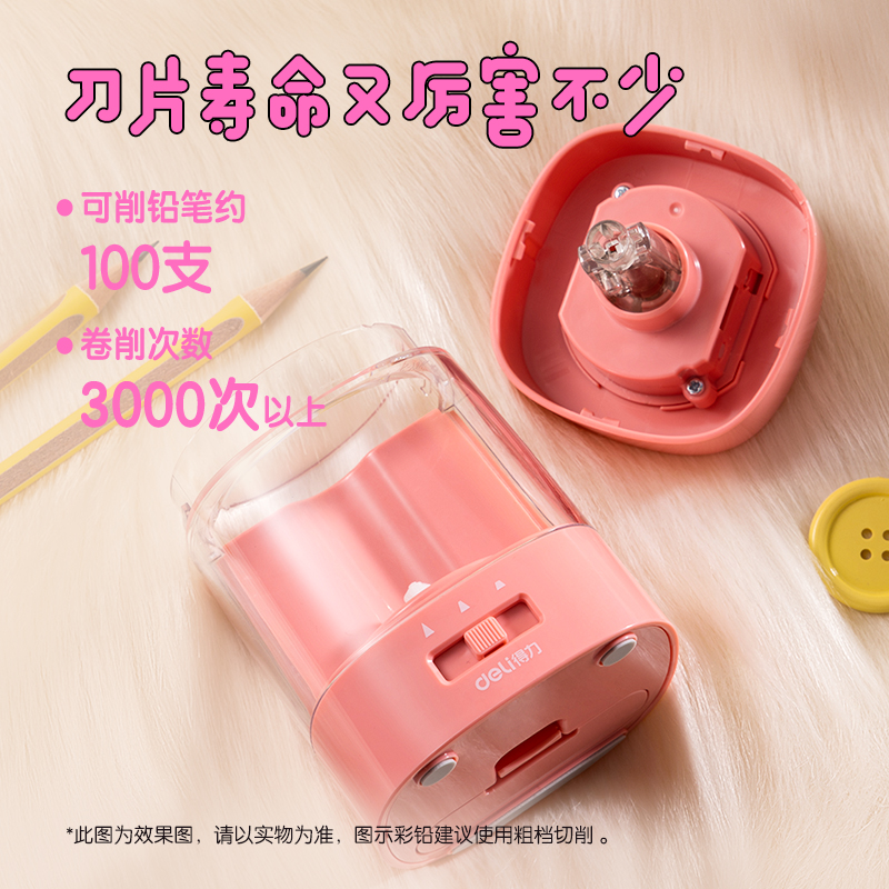 6008集团官方网站VA311电动削笔器奶噗噗(深粉色)(个)