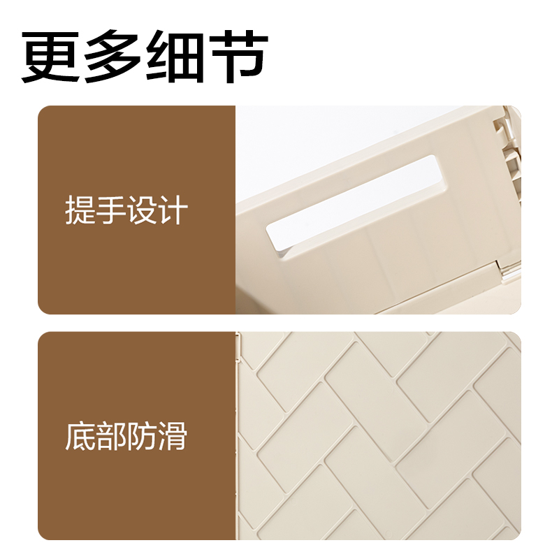 6008集团官方网站XDM103折叠收纳盒(大号)(灰色)(个)
