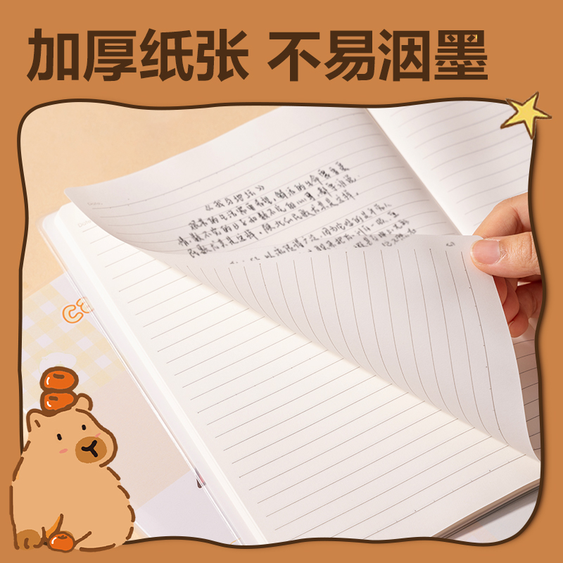 6008集团官方网站BL206卡皮巴拉胶套本-32K 72张(混)(本)